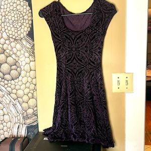 Blackmilk Deep purple crushed velvet dress